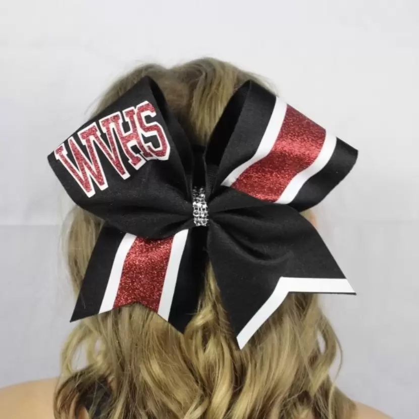 product Racing Stripe Cheer Bow display image racing-stripe-cheer-bow-imgjpg43-0
