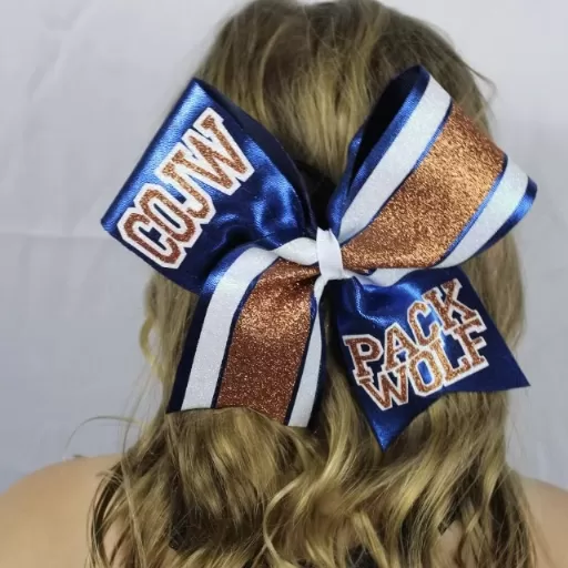 thumbnail for product Racing Stripe Cheer Bow