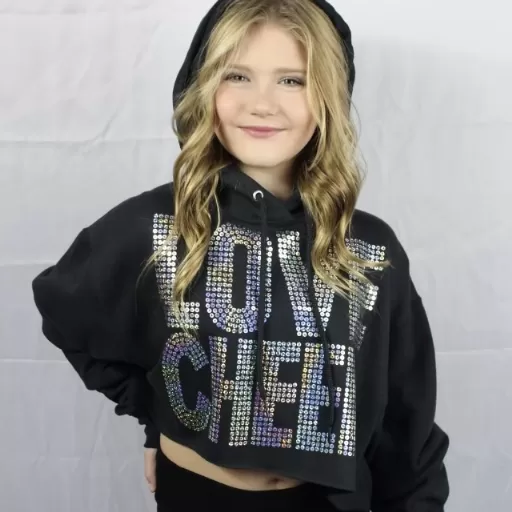 thumbnail for product Love Cheer Cropped Hoodie